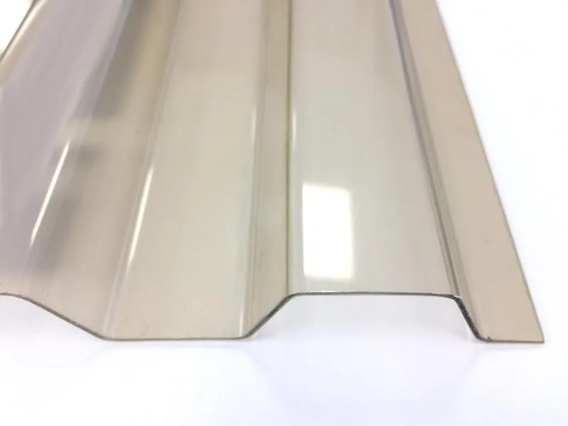 Bronze Lichtplatte Polycarbonat 76/18 Spundwand (Trapez) Bronze Lichtplatte Polycarbonat 76/18 Spundwand (Trapez)